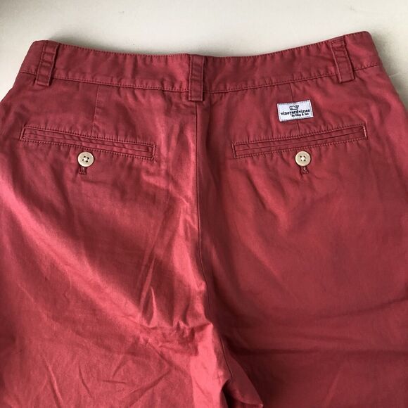 Vineyard Vines Men's 100% Cotton Club Short Nantucket Red Pink • Size 30 - Picture 9 of 15